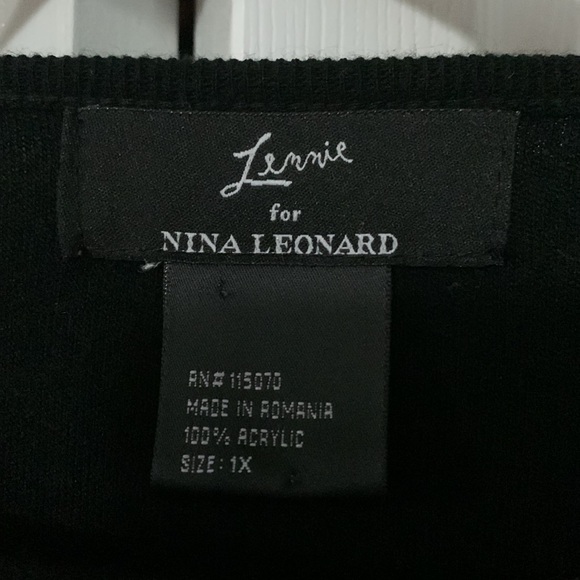 Nina Leonard 1X sweater 3/4 sleeve - Picture 2 of 5